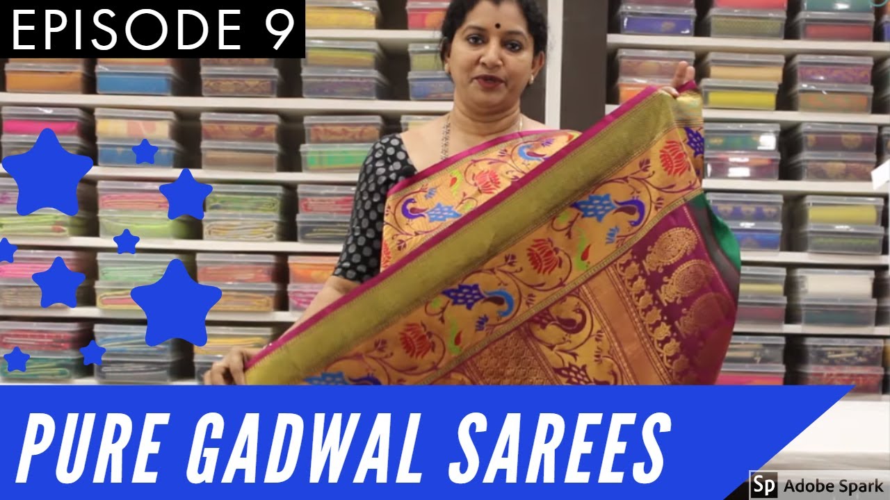 PURE GADWAL SAREES||GAYATHRI REDDY TRADITIONAL DESIGNER STUDIO|EPS-9#sainikpuri#boutique #handloom