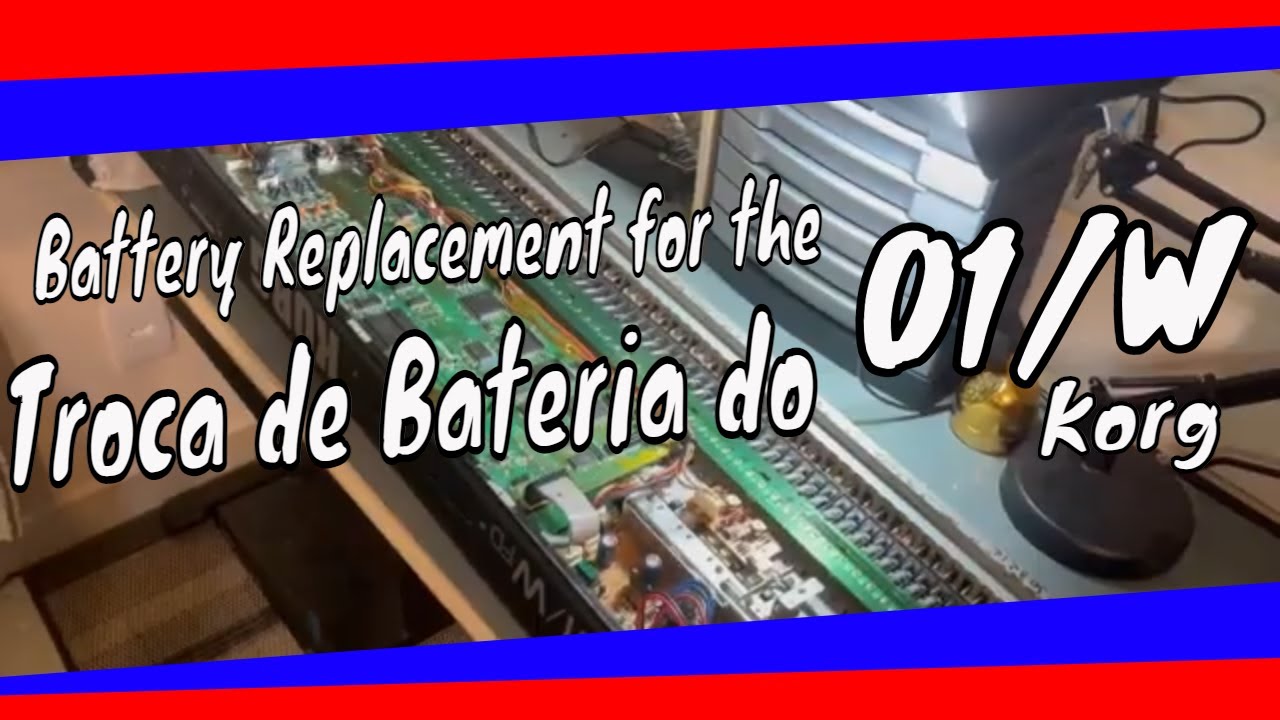 korg  01/w  battery replacement  / troca da bateria do korg  01/w
