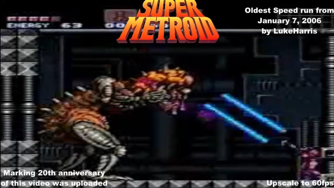 Old Super Metroid Speed Run by LukeHarris on 1/7/06 (60fps)