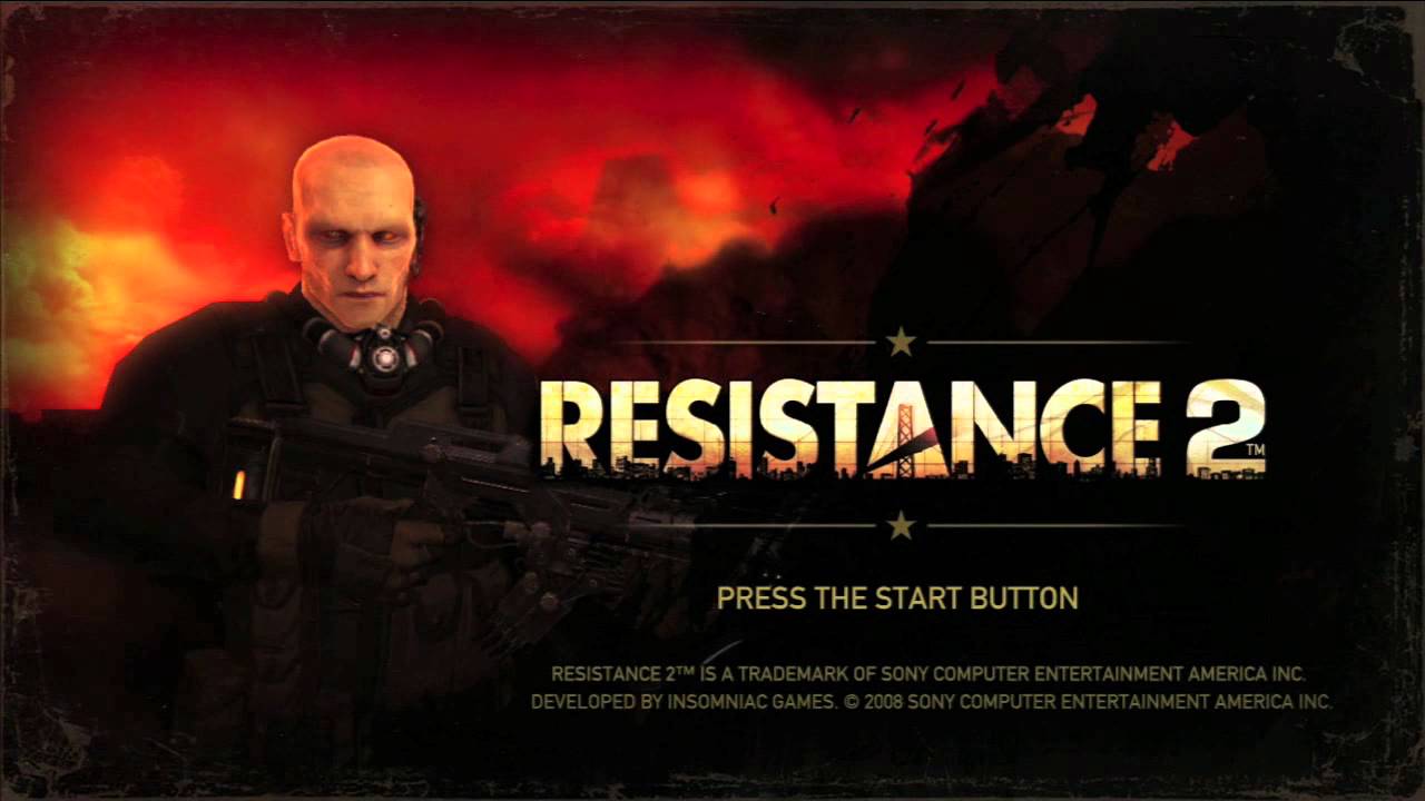 Resistance 2 Title Screen (PS3)