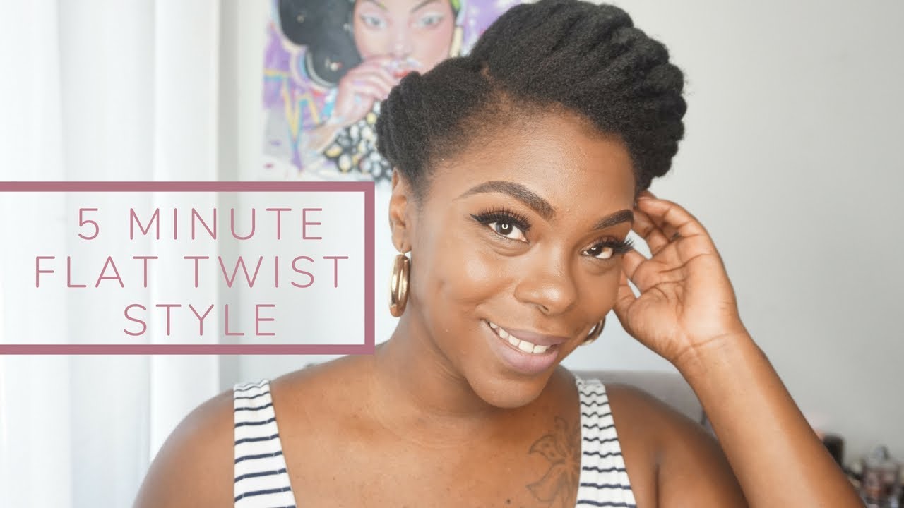 Elegant 5 Minute Flat Twist Style on Stretched 4C Natural Hair