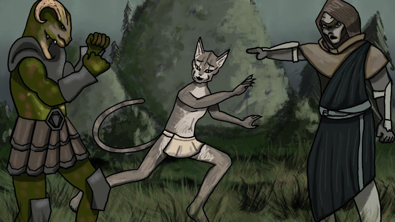 Skyrim Expert vs 2 Hunters! (Skyrim Manhunt)