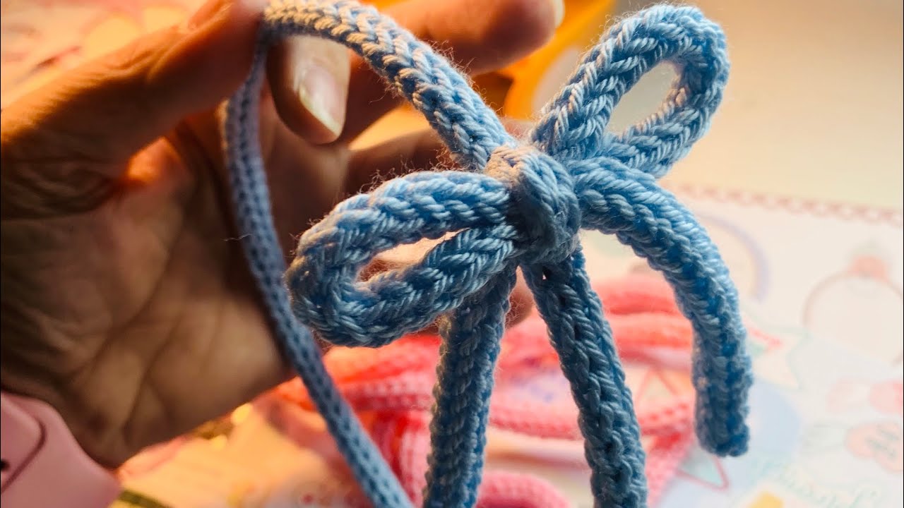 Como hacer lazos y diademas con tricotin crochet