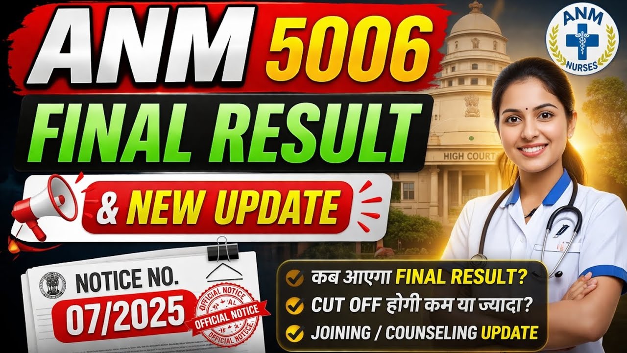 ANM 5006 Final Result 🔥 | New Update & Notice No. 07/2025 | Kab Aayega Result?
