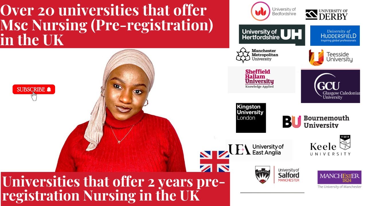 Over 20 universities that Offer MSc Nursing Pre-registration in the Uk. Study Nursing in UK in 2 yrs