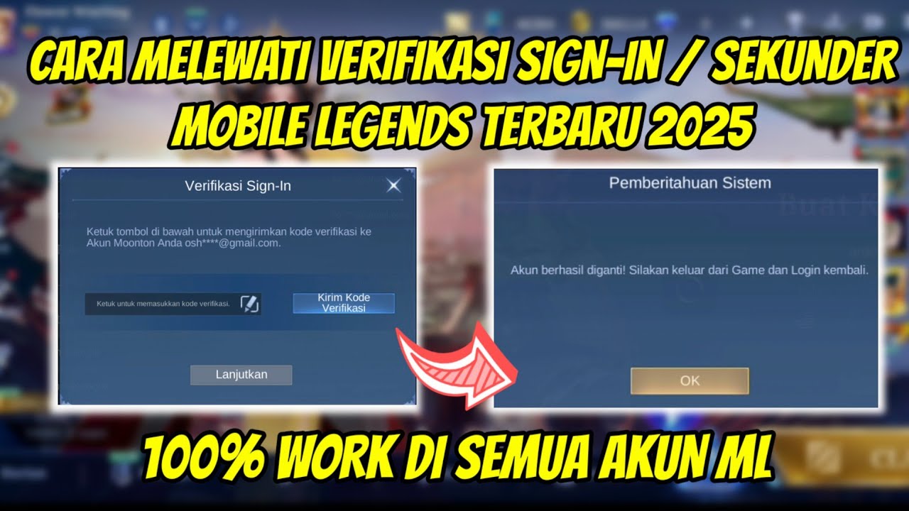 CARA MELEWATI VERIFIKASI SIGN IN VERIFIKASI SEKUNDER ML 2025 | CARA LOGIN ML TANPA KODE VERIFIKASI