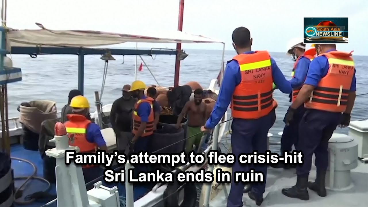 Family’s attempt to flee crisis-hit Sri Lanka ends in ruin