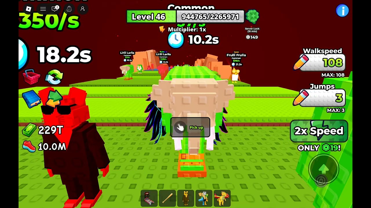 Gramy w +1 speed escape for brainrots 