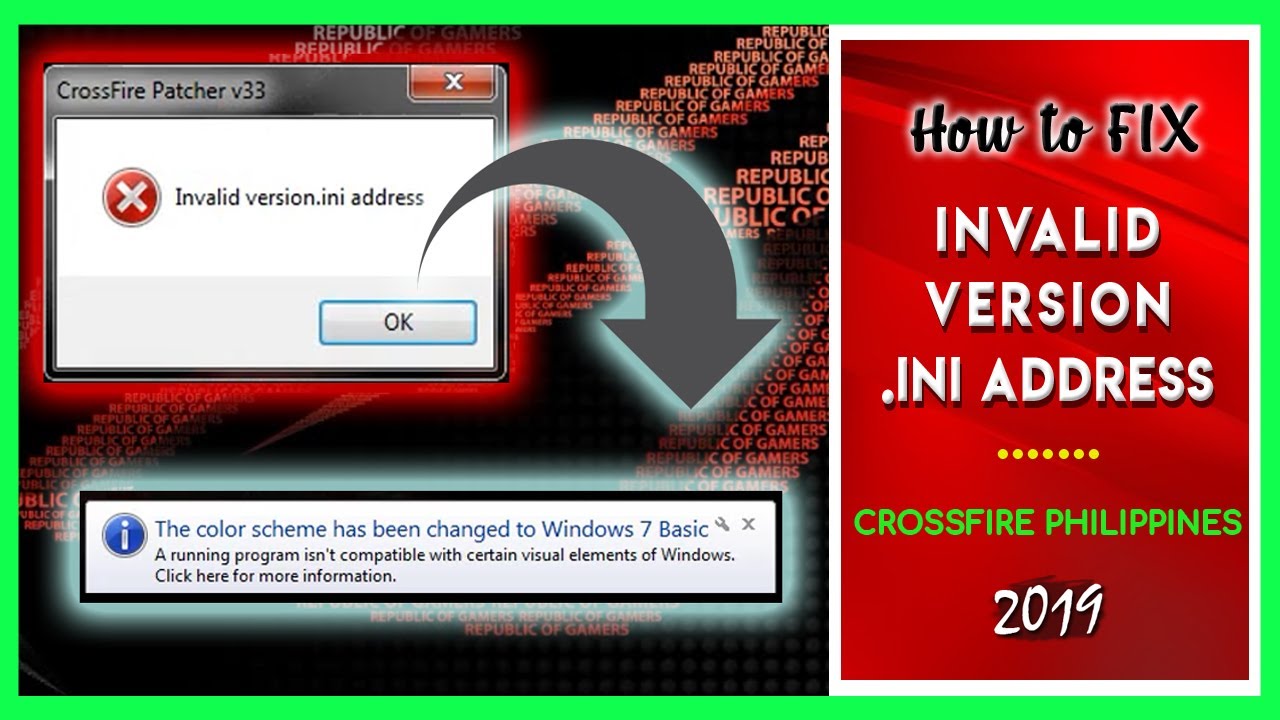 Crossfire PH: How to Fix Invalid Version .ini Address [Solved!]