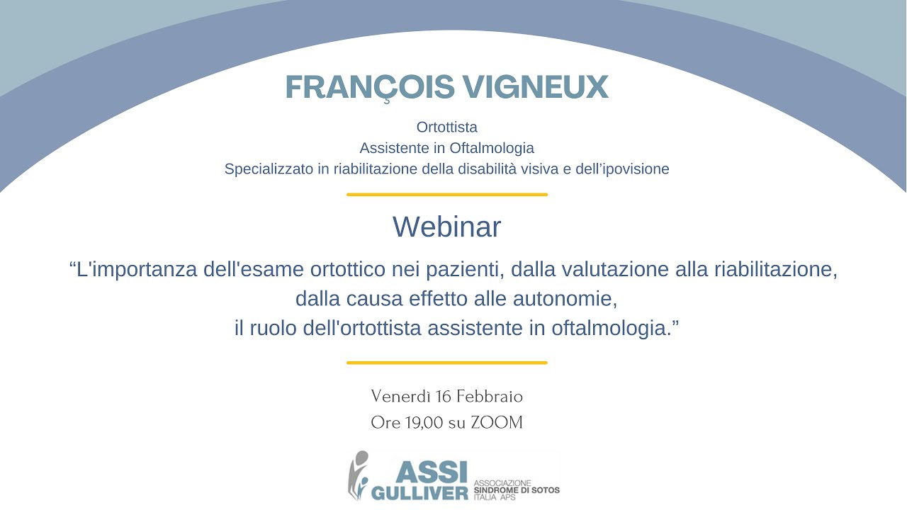 Webinar sulla Riabilitazione Ortottica   16 Febbraio 2024