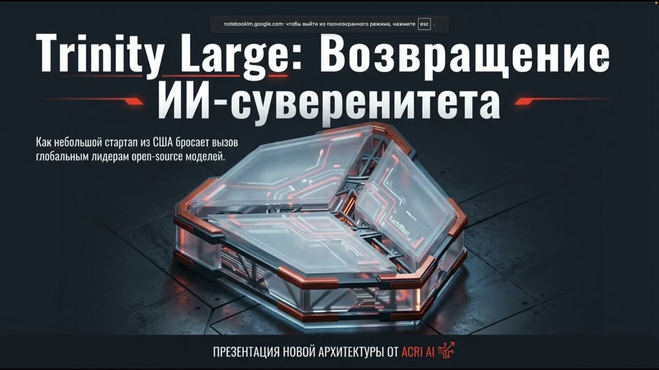 Trinity Large: американская “передовая” открытого ИИ