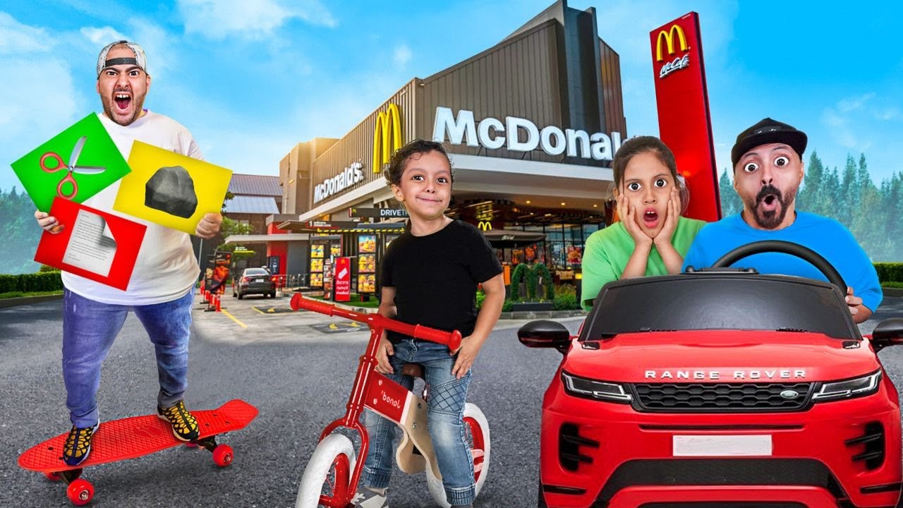 تحدي طلبات السيارة 🚗 من ماك 🍔 بطرق خنفشارية (لايفوتكم فيصل طلب بنفسه وصدم السيارة 🤣 )