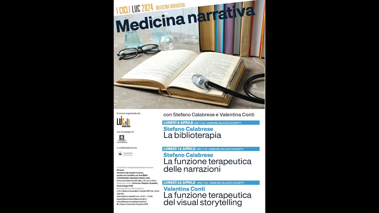 Medicina Narrativa : La biblioterapia con Stefano Calabrese 1^ lez.8.4.2024