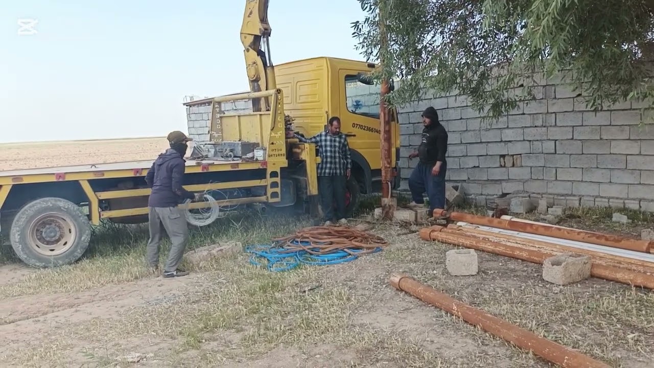 الحمد الله تم فتح ألبير ومعرفت سبب غلة الماء وتكملة بعض أعمال المزرعة