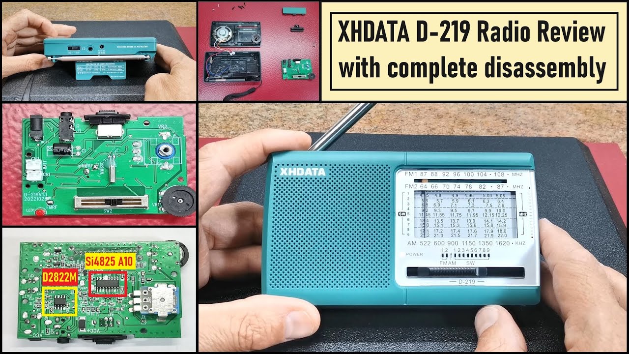 XHDATA D 219 Radio Short Review with complete disassembly