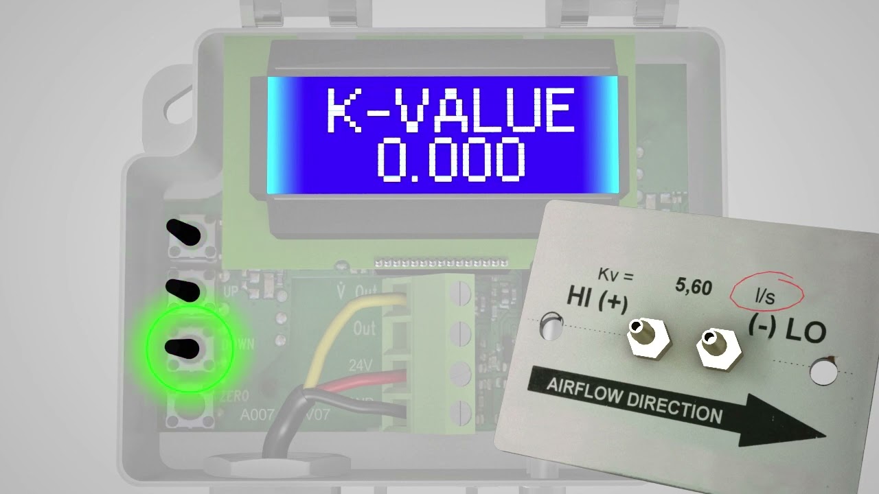 How to configure Produal DPT-Flow airflow transmitter for HVAC systems