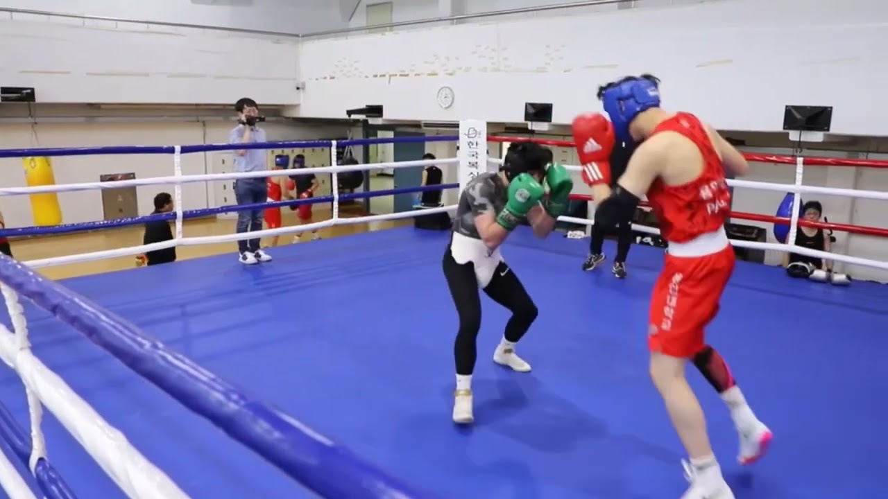 김민욱 vs 용인대학교 복싱부 2명 스파링
