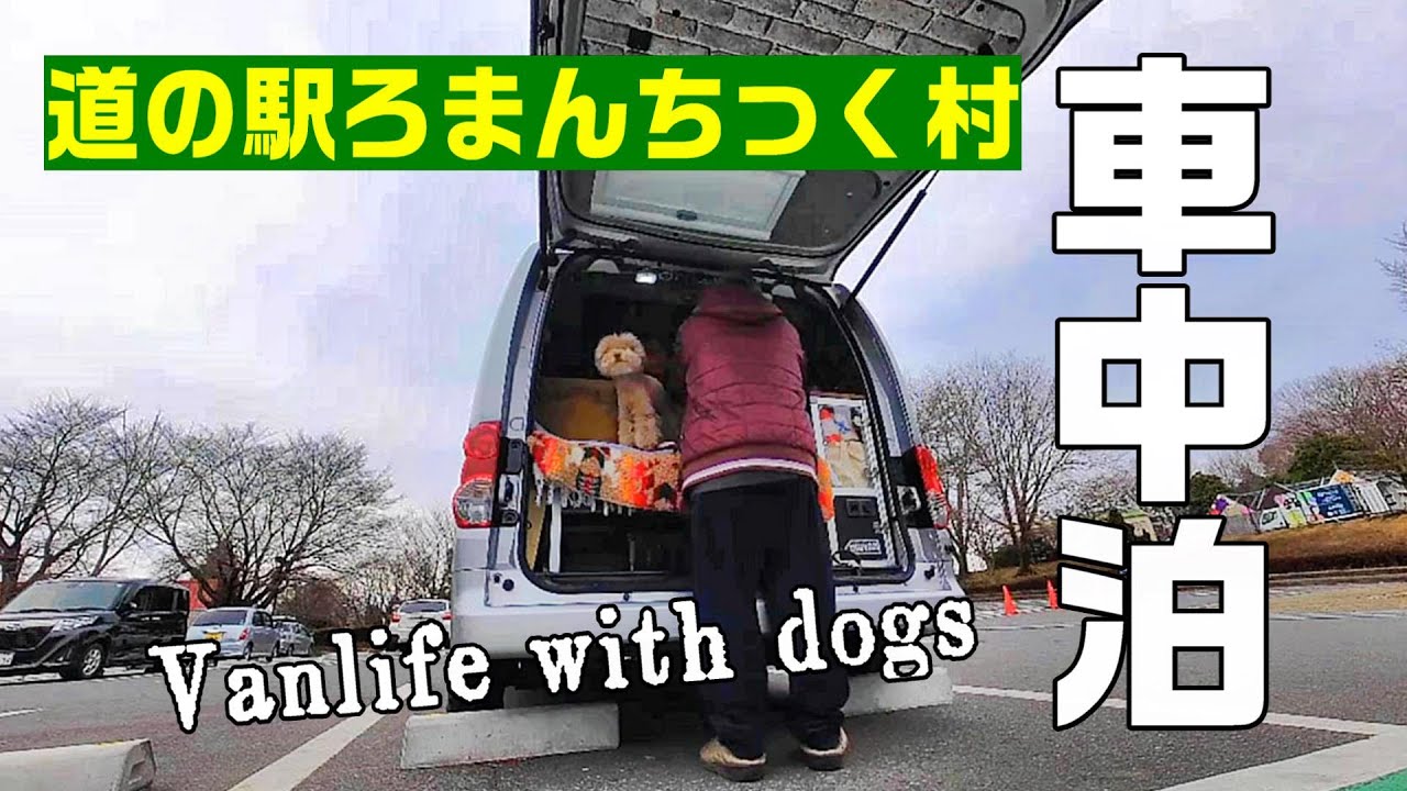 【車中泊】道の駅ろまんちっく村でわんこと車中泊してお買い物＆ドッグラン！｜道の駅車中泊｜栃木県道の駅｜キャンピングカー｜INUVAN│バンライフ│NV200│車中泊│