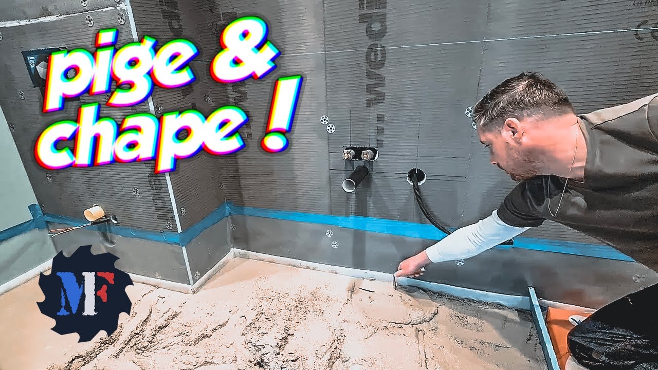 Je fais la chape uniquement avec une pige!!! Rénovation Douche Italienne Ep 7