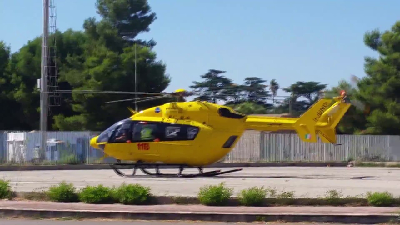 ATTERRAGGIO E DECOLLO ELISOCCORSO 118 IN SICILIA