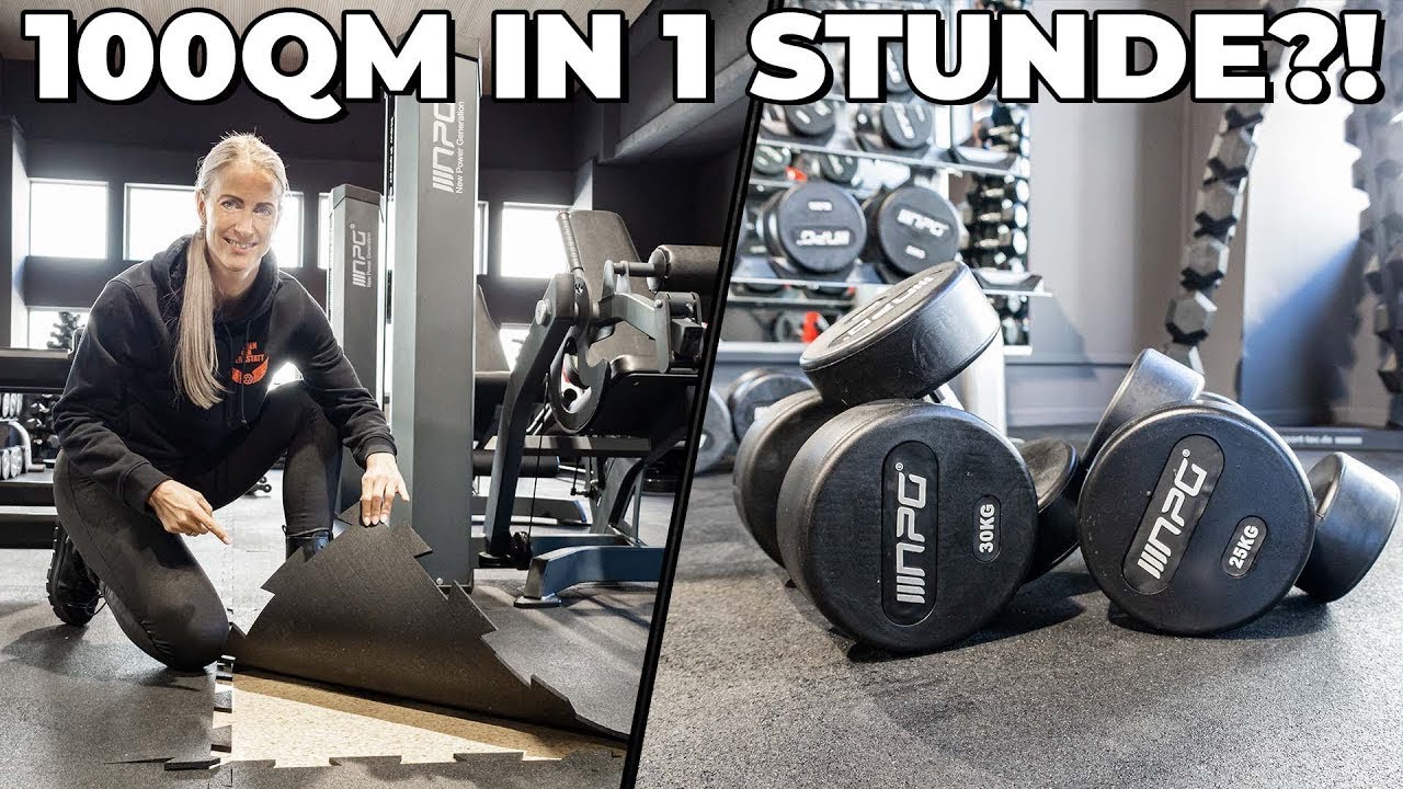 Endlich wird es fertig: Unser eigenes Fitnessstudio mit dem perfektem Boden!