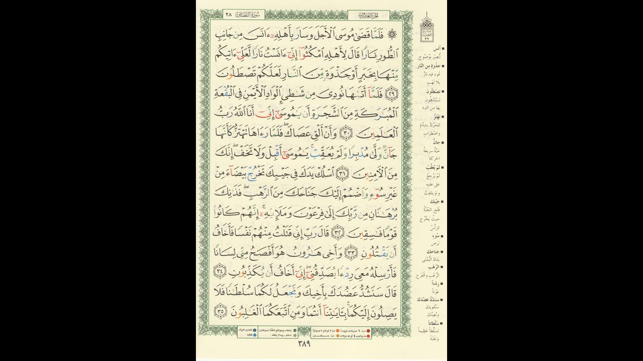 الورد اليومى سورة القصص من الاية 29 الى الاية 35 بصوت القارئ الشيخ ماهر المعيقلى #ماهر_المعيقلي