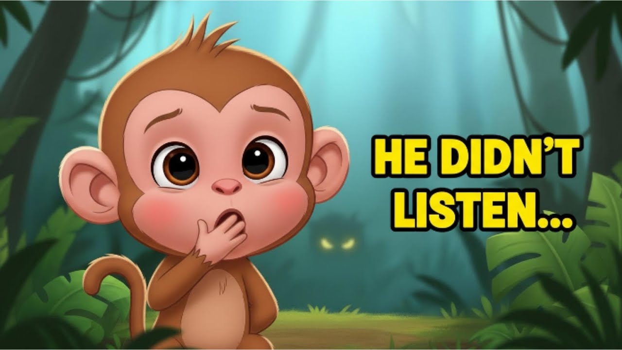 The Monkey Who Didn’t Listen 🙈 | Kids Moral Story About Listening & Safety