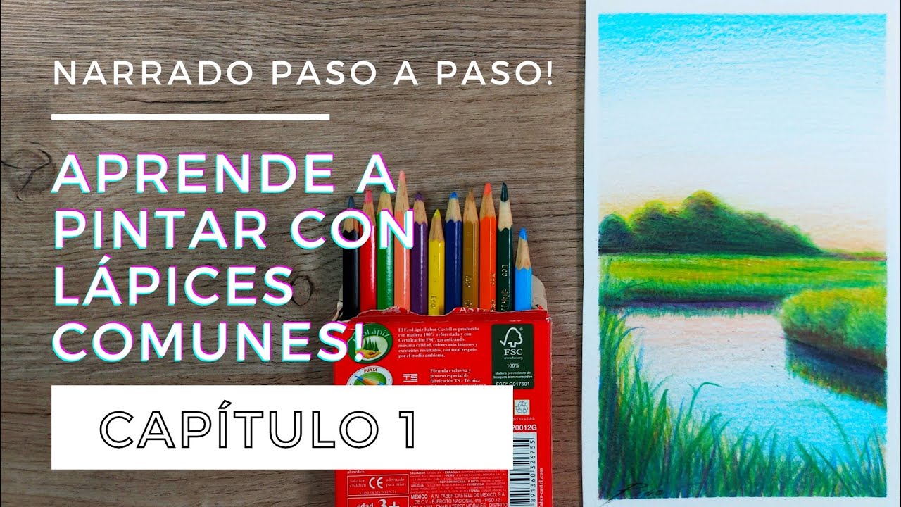 Cómo dibujar REALISTA con LÁPICES Escolares?! [NARRADO Paso a Paso]