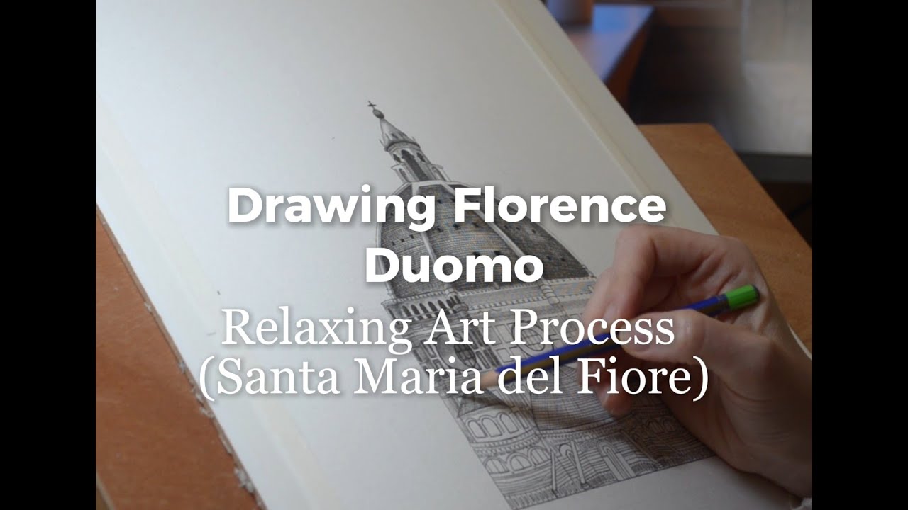Drawing Florence Duomo | Relaxing Art Process (Santa Maria del Fiore)