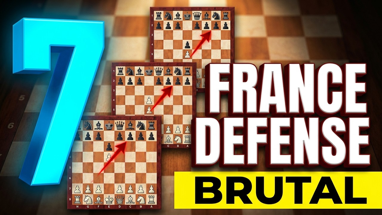 СМЕРТЕЛЬНЫЙ ШАХМАТНЫЙ ДЕБЮТ France Defense 7. Очень жестокий вариант.!