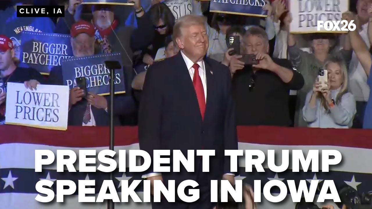 Trump touts 'booming' economy during speech in Iowa as midterms loom