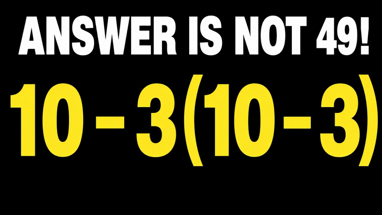 Try Solving This Tricky Math Expression!
