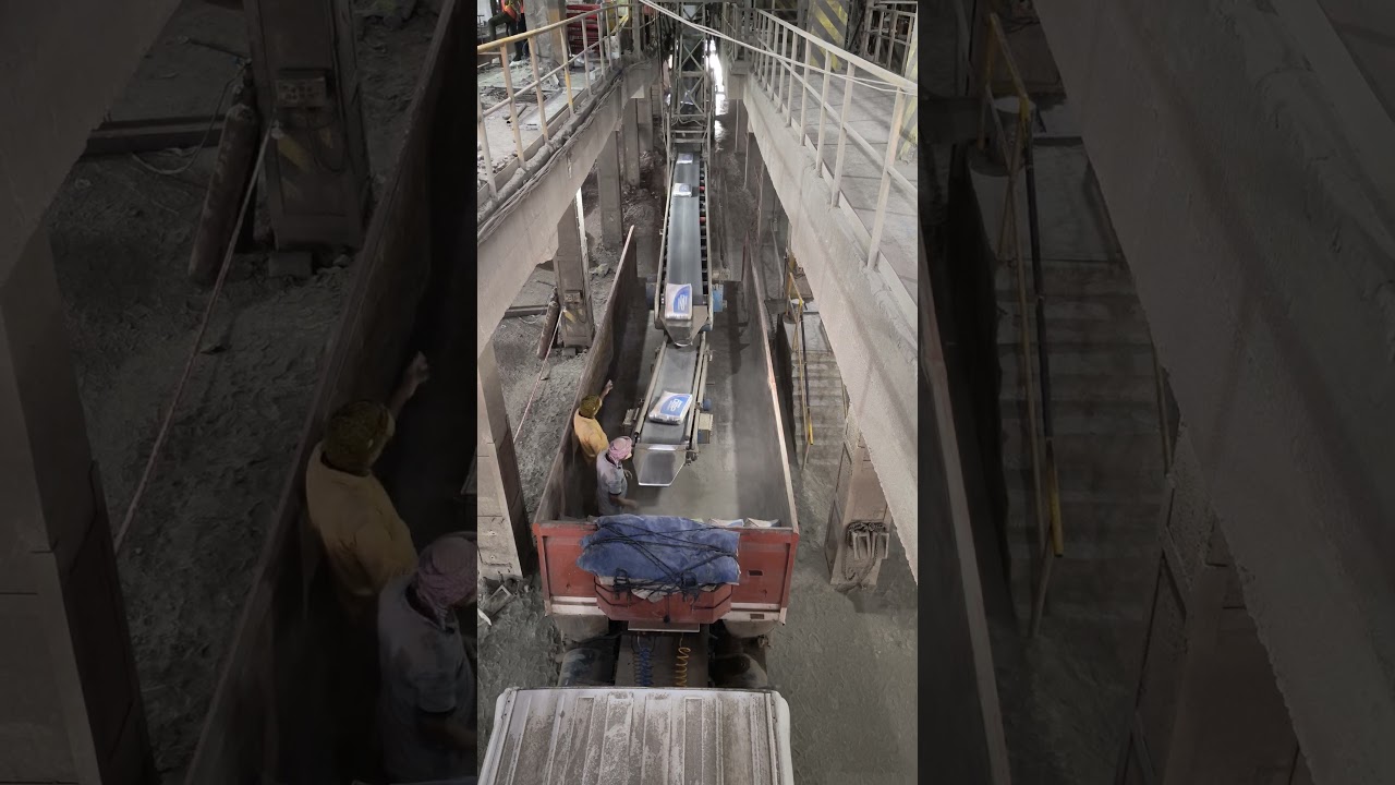 Cement bags Loading in Track # Packing plant Safety #cement factory # Safely loading in the Truck