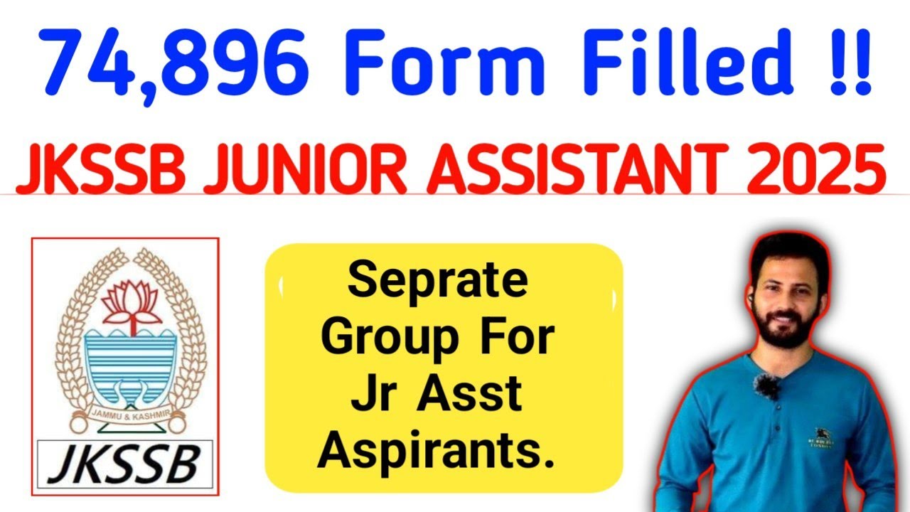 74896 Form Filled - JKSSB Junior Assistant ?? Separate Group For JKSSB Jr Assistant Aspirants #jkssb