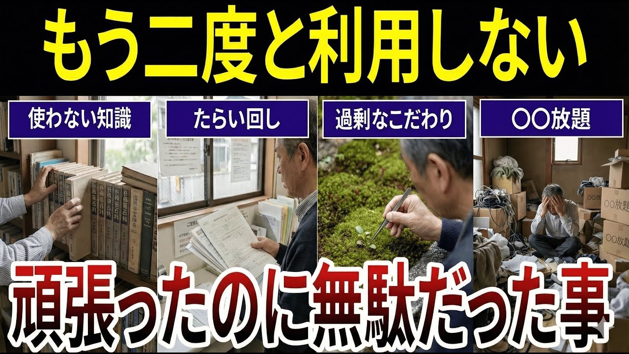 【シニア注意】時間を使い倒したのに無駄だった事、、、口コミ20選を紹介します