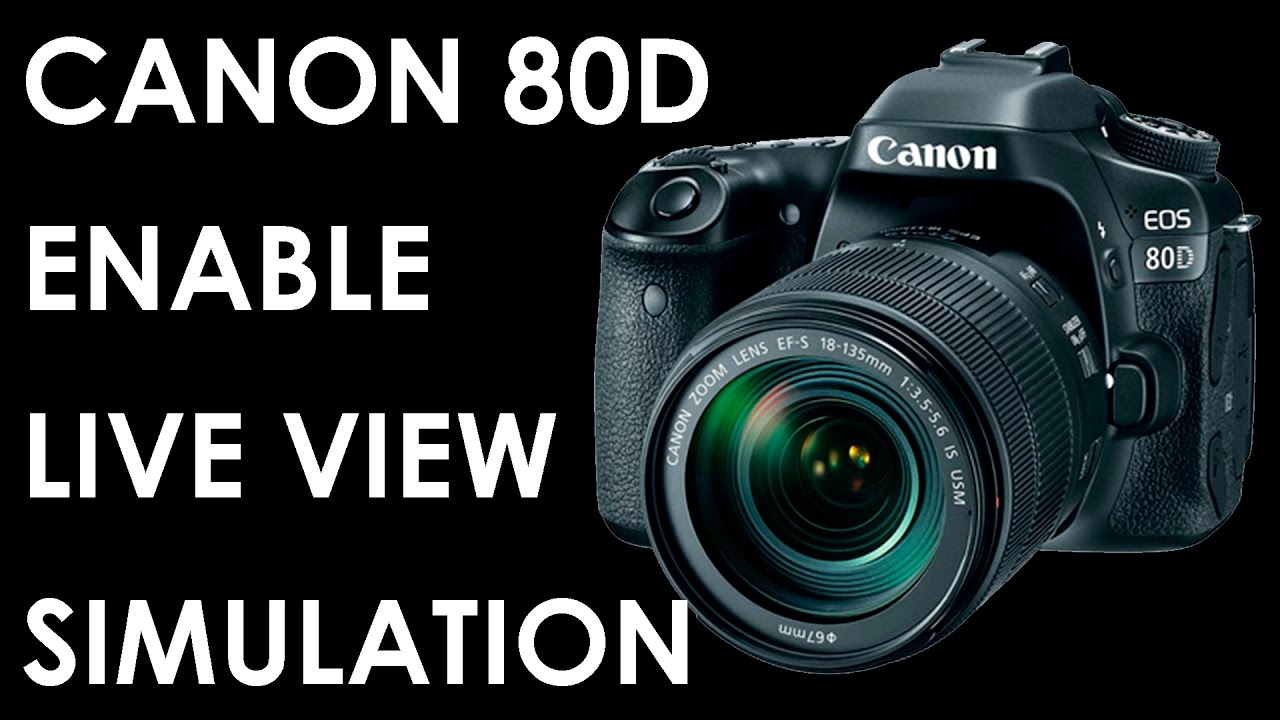 Canon 80D Enabling Live View Exposure Simulation