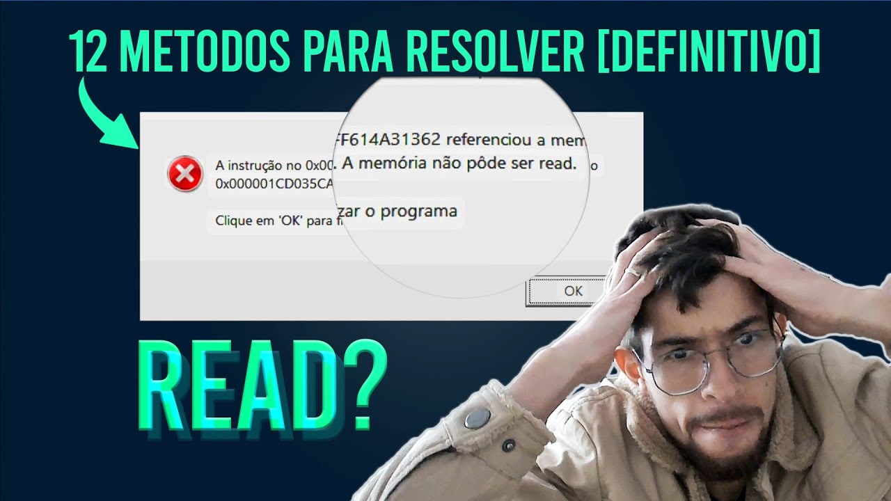 Erro memória não pode ser read resolva definitivamente! [12 métodos]