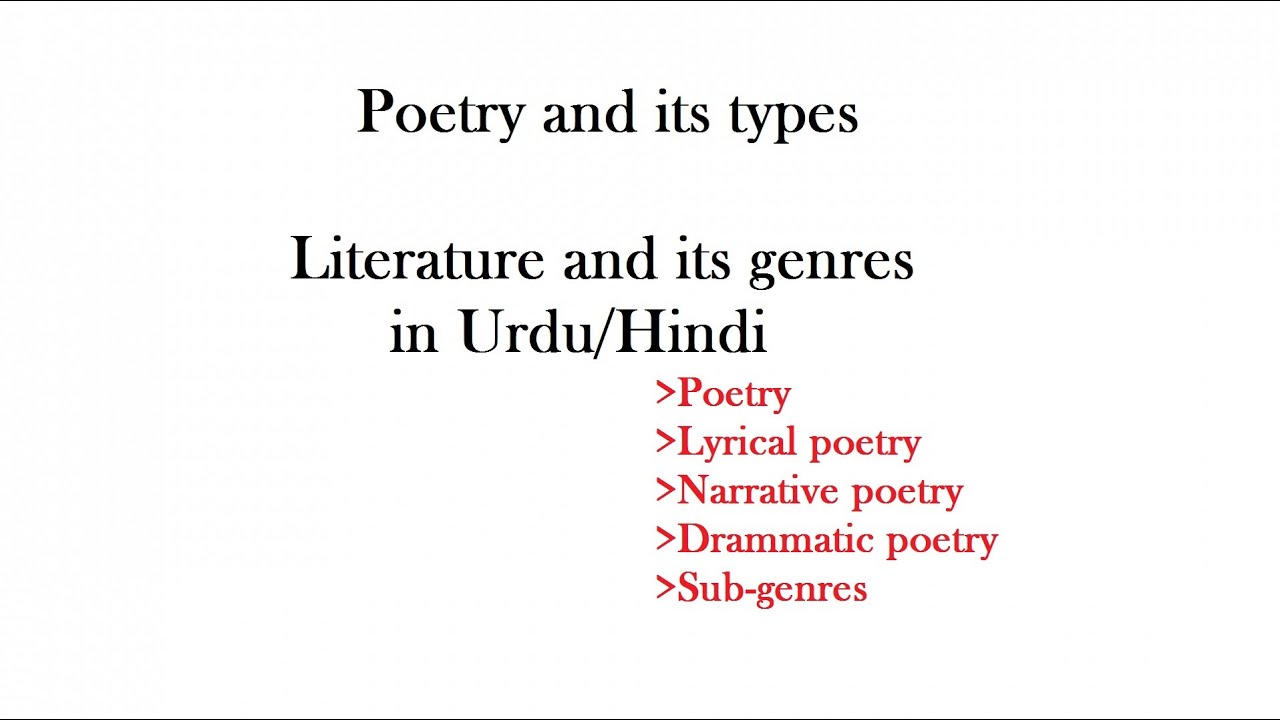 What is Poetry and its types| Literature and its genres in Urdu/Hindi by Safeer Khan Afridi