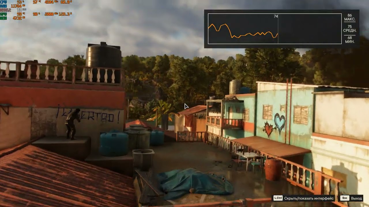Far Cry 6, ультра настройки, core i5 10600kf, gtx 1080 8gb, 1920x1080