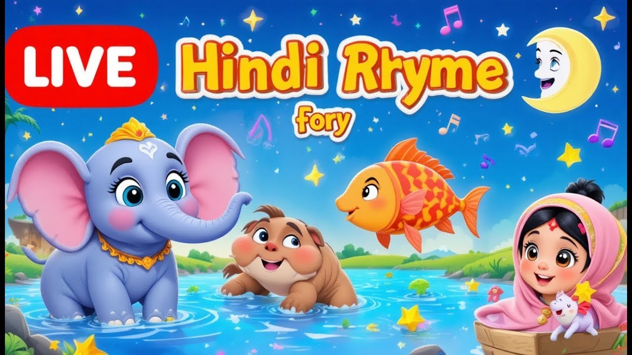 Hindi Rhymes & Moral Stories for Kids | Bedtime Stories | Hindi Kids Poems & Learning Videos
