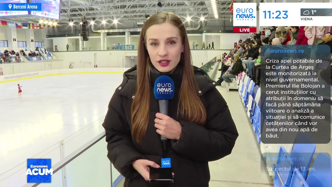 Bucharest Open: cea mai mare competiție de patinaj, 180 de patinatori se întrec pe gheață