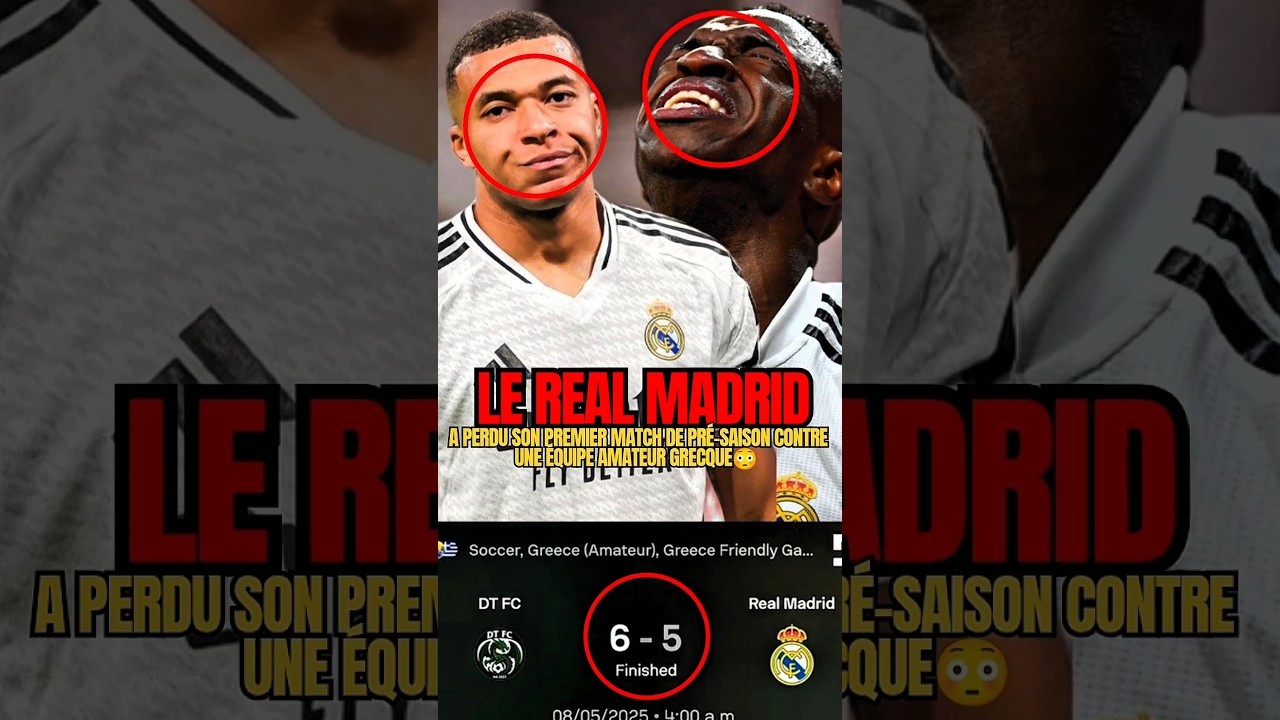 Le Real Madrid a perdu son premier match de pr&eacute;-saison contre une &eacute;quipe amateur grecque 😳 #football