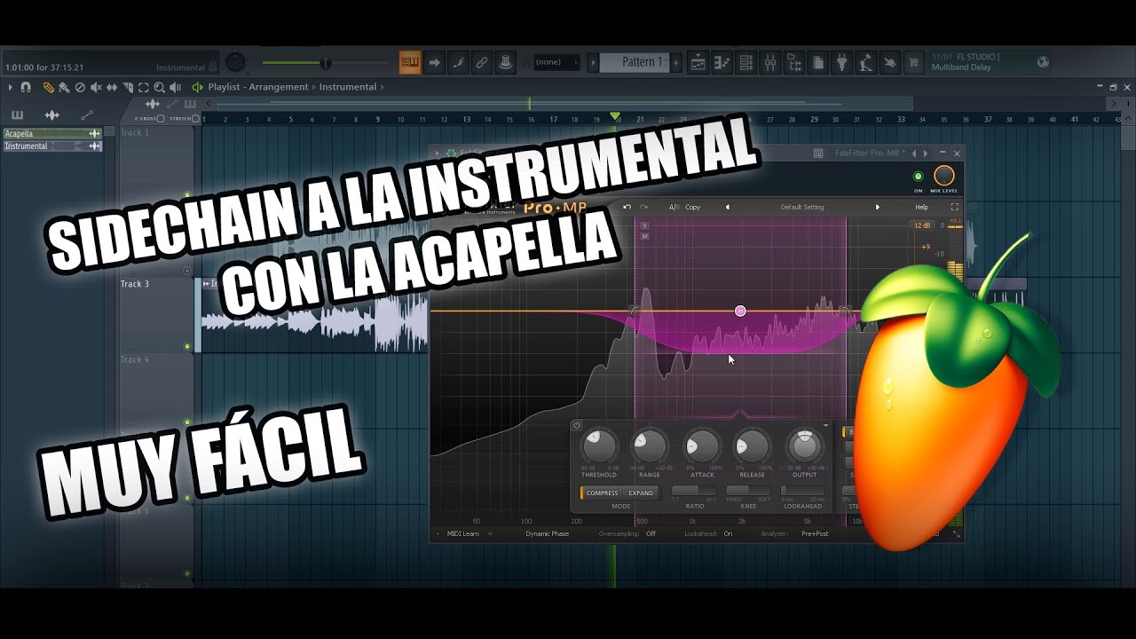 CÓMO HACERLE SIDECHAIN A UNA INSTRUMENTAL CON LA ACAPELLA (VOZ) EN #FLSTUDIO 🍑 2025