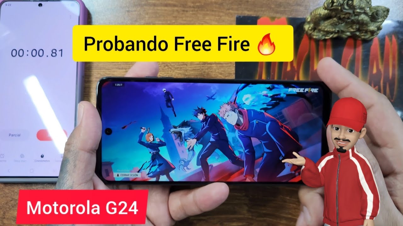 Probando Free Fire En Un Motorola G24 o G24 Power Android 14