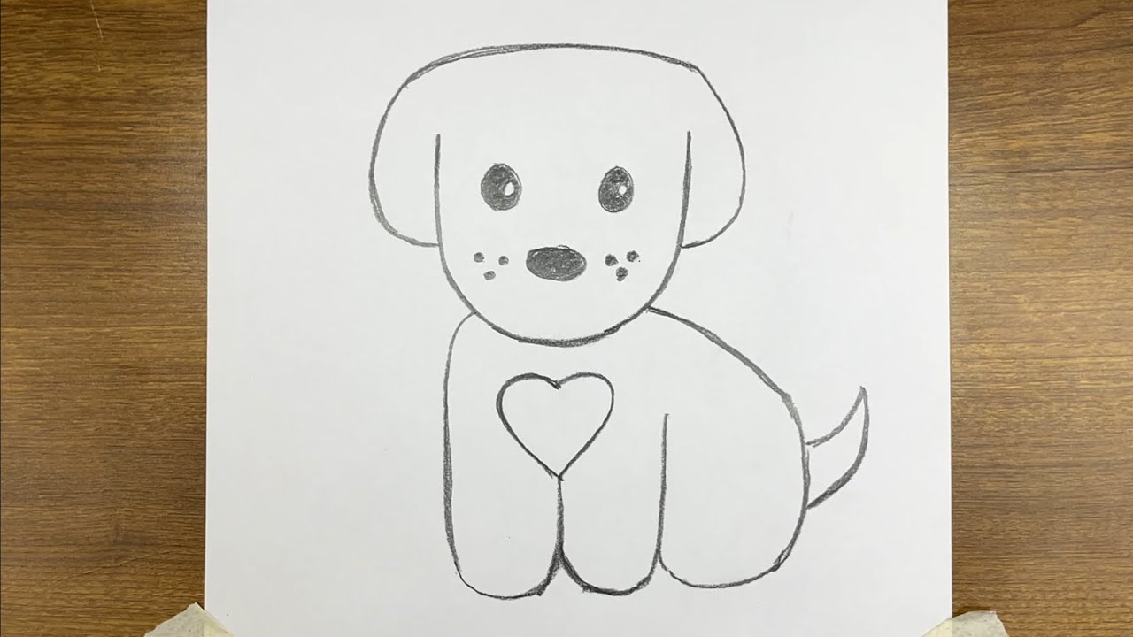 Easy dog drawing for beginners and anime fans | how to draw dog step by step 