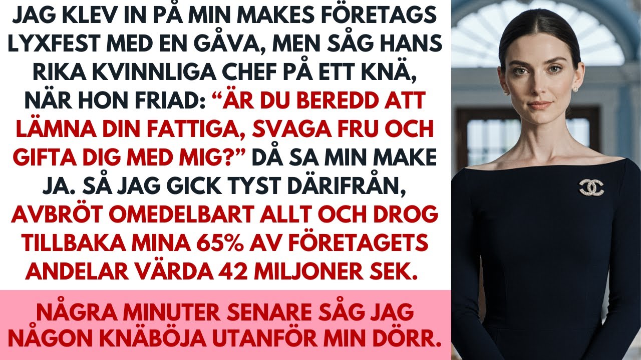 På min makes lyxiga fest friade hans chef — och jag gick därifrån med 42 miljoner SEK