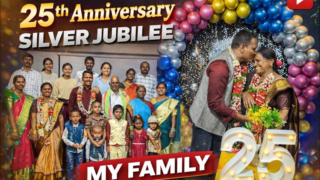 Silver Jubilee of my Amma & Nanna 🤍Their happiness and surprise made this day unforgettable! 🥹💖