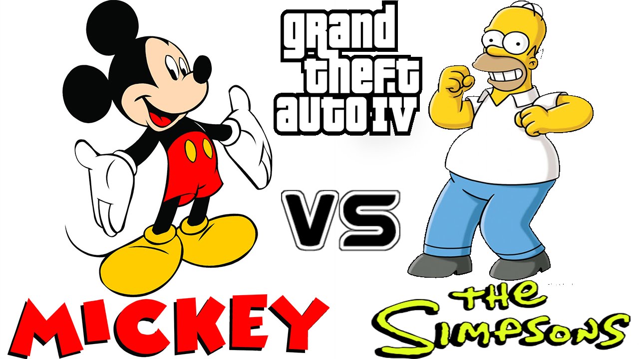 MICKEY MOUSE VS HOMER SIMPSON