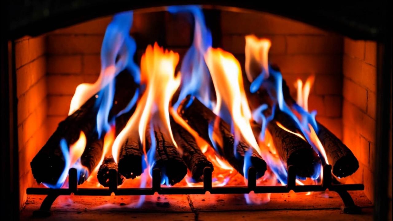 12 HOURS. Color-changing Fireplace Ambience 4K 🔥 Mesmerizing Cozy Fire for Sleep, Study, and Relax