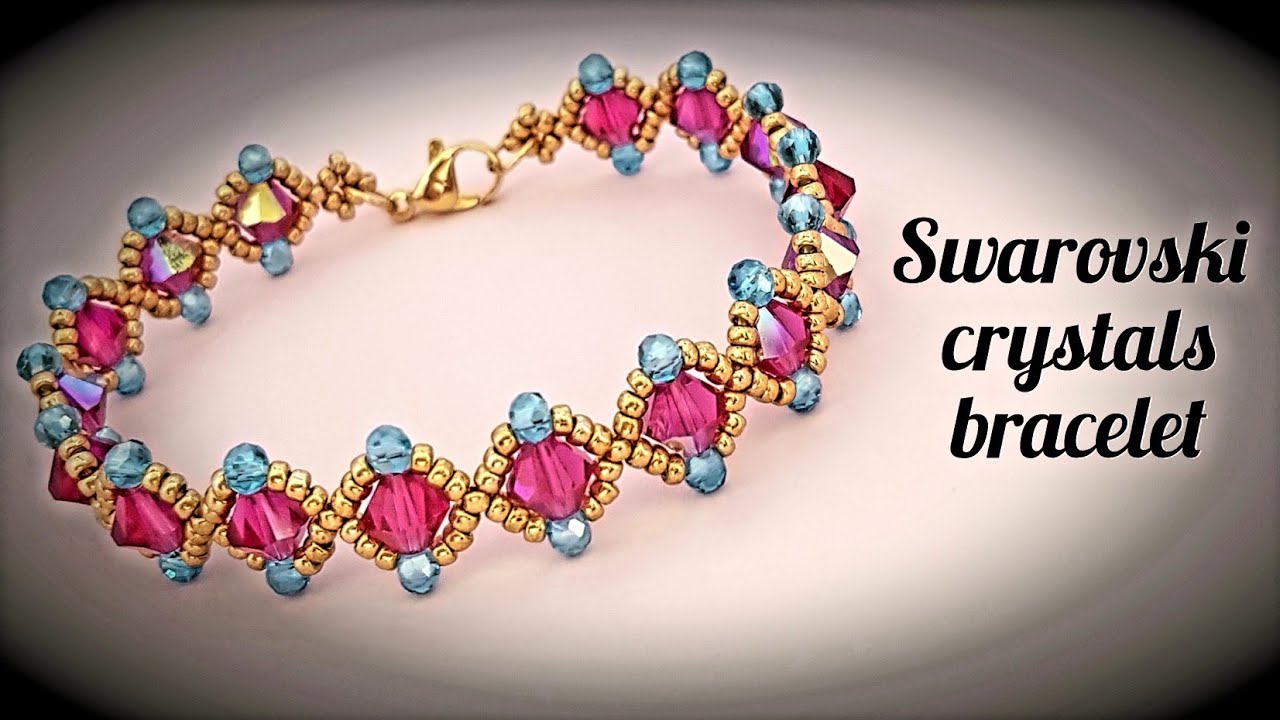 Swarovski crystals bracelet/Simple and elegant bracelet/Easy jewelry making at home/Diy Beading